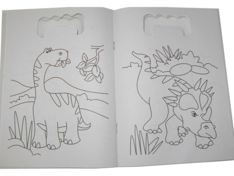 2 Carti colorat 24 pg, Calatorie marina  Dinozaur - Fotografie 1