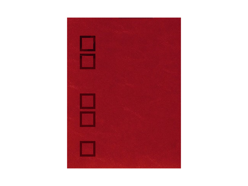 Agenda A4 PU Diamond Line, Rosu, 25 buc/set - Fotografie 1