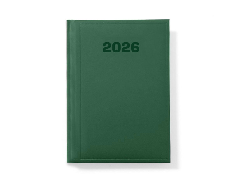 Agenda A5 datata clasica - 2026, Verde - Fotografie 1