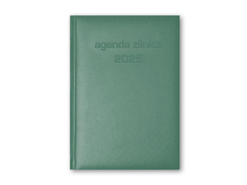 Agenda A5 Datata/ Zilnica 2025 (pentru programari), 365 zile, Verde - Fotografie 1