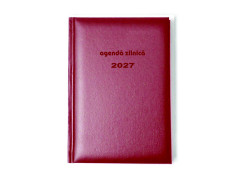 Agenda A5 Datata/ Zilnica 2027 (pentru programari), 365 zile, Bordo