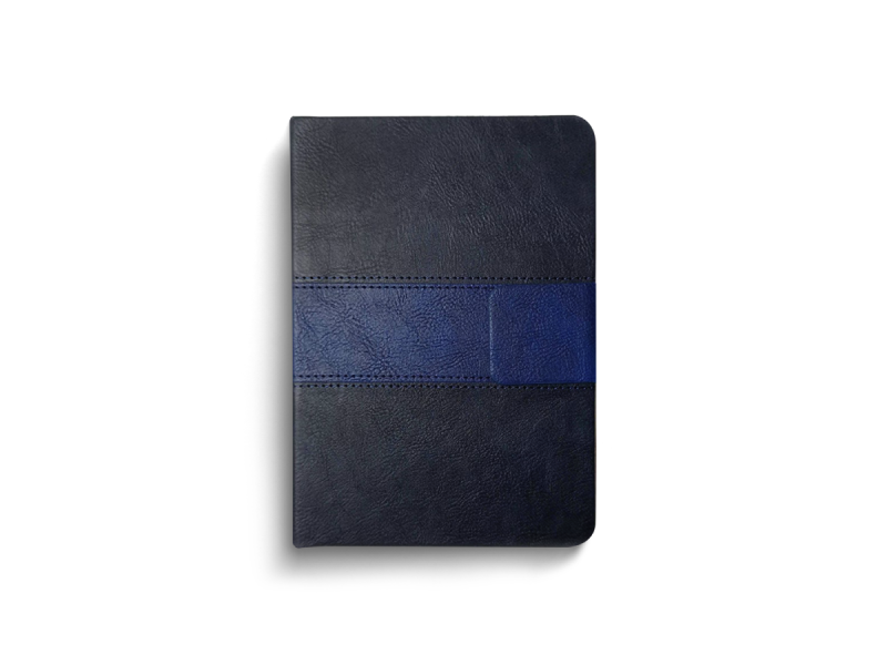 Agenda A5 nedatata CLAPA patrata, Negru-Albastru - Fotografie 1