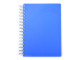 Agenda A5 Nedatata cu Spira, 200 FILE/400 pagini, COPERTA PLASTIC albastra