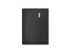 Agenda A5 nedatata DeluXe cutie si pix, negru