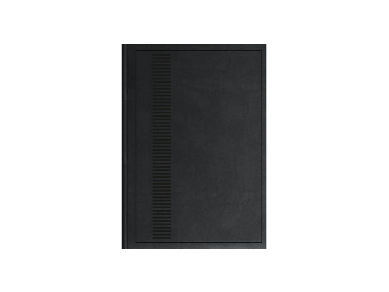 Agenda A5 PU Diamond Line, Negru - Fotografie 1