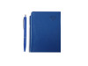 Agenda cu pix tip notes A6 coperta FLEXIBILA VELINA, albastru - imagine 1