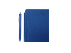 Agenda cu pix tip notes A6 coperta FLEXIBILA VELINA, albastru