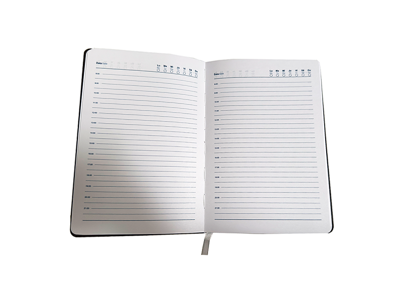 Agenda nedatata Haley, PU termic, A5, 192 pagini, 70g/mp, Albastru - Fotografie 2