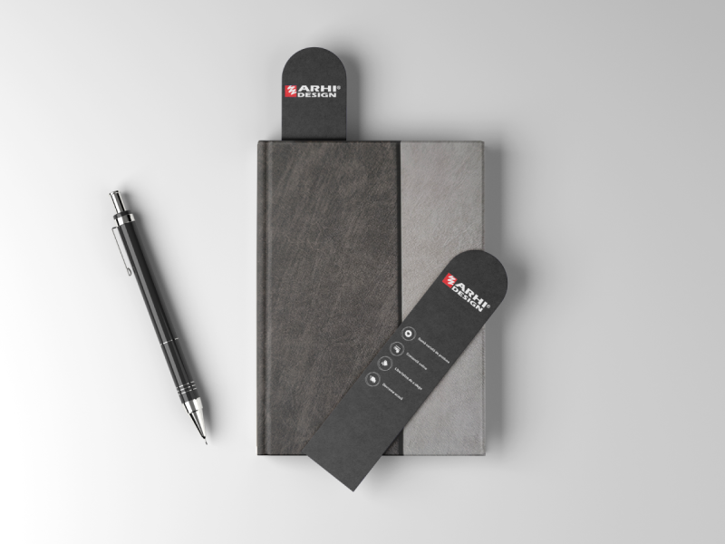 Agenda nedatata Stone Paper cu clapa magnetica, 130x205mm, hartie 144 gsm, 160 pagini, Negru/Gri - Fotografie 2