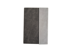 Agenda nedatata Stone Paper cu clapa magnetica, 130x205mm, hartie 144 gsm, 160 pagini, Negru/Gri