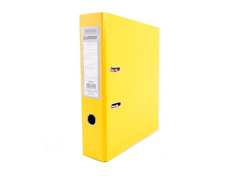 Biblioraft plastifiat SET Arhi Design 7.5 cm Galben - 50 buc/set - Fotografie 1