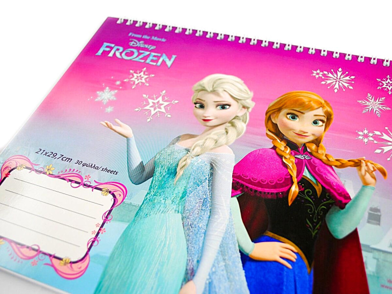Bloc desen Frozen Anna si Elsa - Disney - Fotografie 2