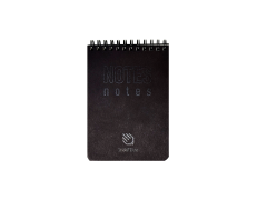 Bloc Notes A6 Office Line, spira, 80 file, Velin, 70 g/mp, Negru