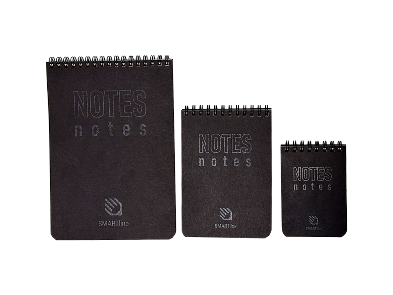 Bloc Notes Office Line, spira, 80 file, Velin, 70 g/mp, diverse marimi - Fotografie 1