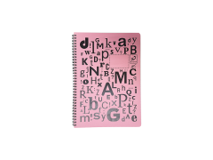 Caiet A4 Kardinal, spiralizat, 80 file, DR, 70 g/mp, Roz