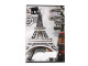Caiet capsat A4, 48 file, coperta catifea, liniatura Romana, Turnul Eiffel