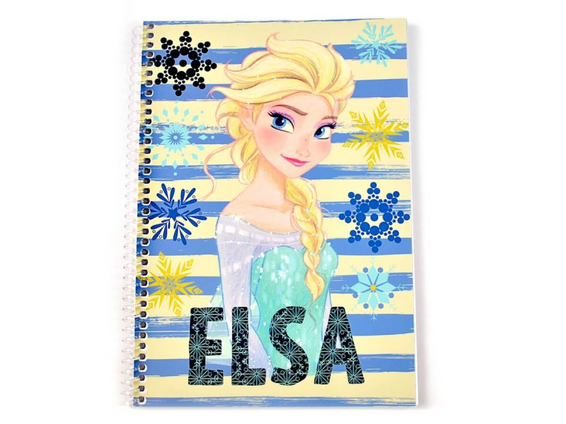 Caiet spira Elsa Frozen - Disney, 64 file, dim.17x25cm, Romana - Fotografie 1