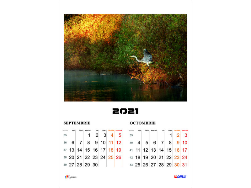 Calendar 2022 de Perete A3 policromie ROMANIA Delta, 2 luni/coala, 7 coli - Fotografie 7