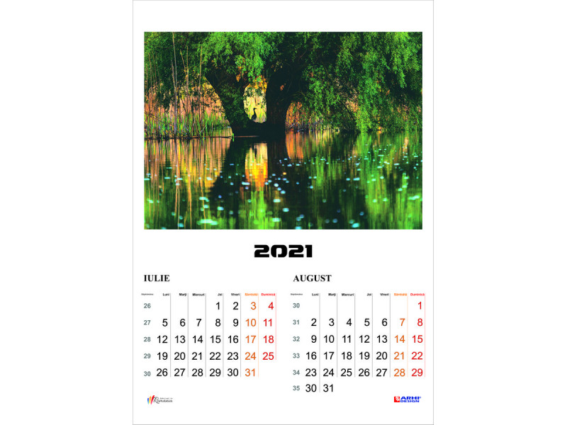 Calendar 2022 de Perete A3 policromie ROMANIA Delta, 2 luni/coala, 7 coli - Fotografie 6