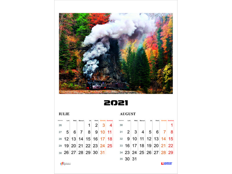 Calendar 2022 de Perete A3, policromie ROMANIA Rustica, 2 luni/coala, 7 coli - Fotografie 5