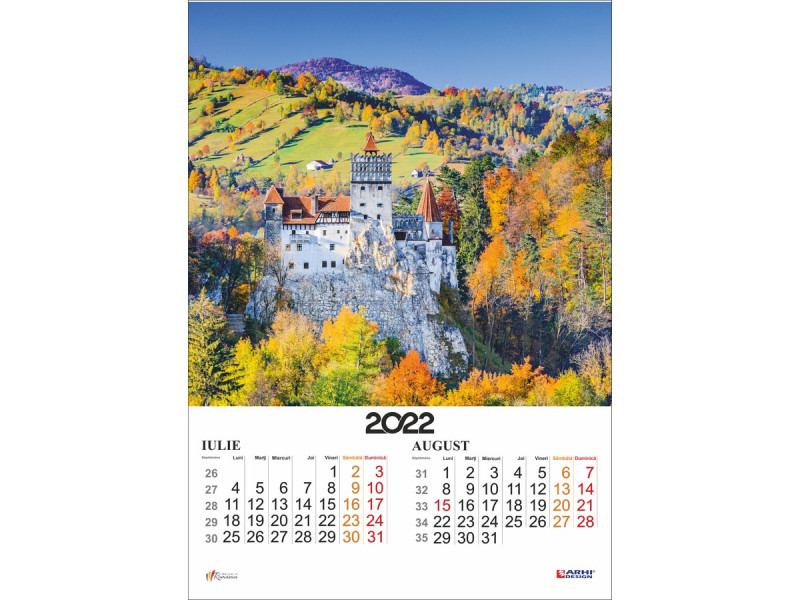 Calendar 2022 de Perete A3 ROMANIA, 2 luni/coala, 7 coli - Fotografie 6