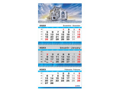 Calendar 2023 de Perete, Triptic XL