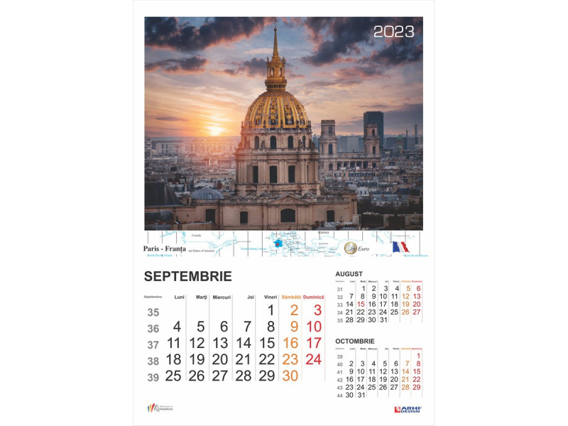 Calendar 2023 de Perete A3, Capitale Europene - Fotografie 9