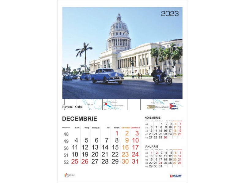 Calendar 2023 de Perete A3, Capitale Europene - Fotografie 12