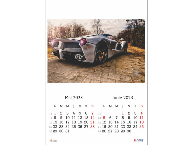Calendar 2023 de Perete A3, Masini - Fotografie 3