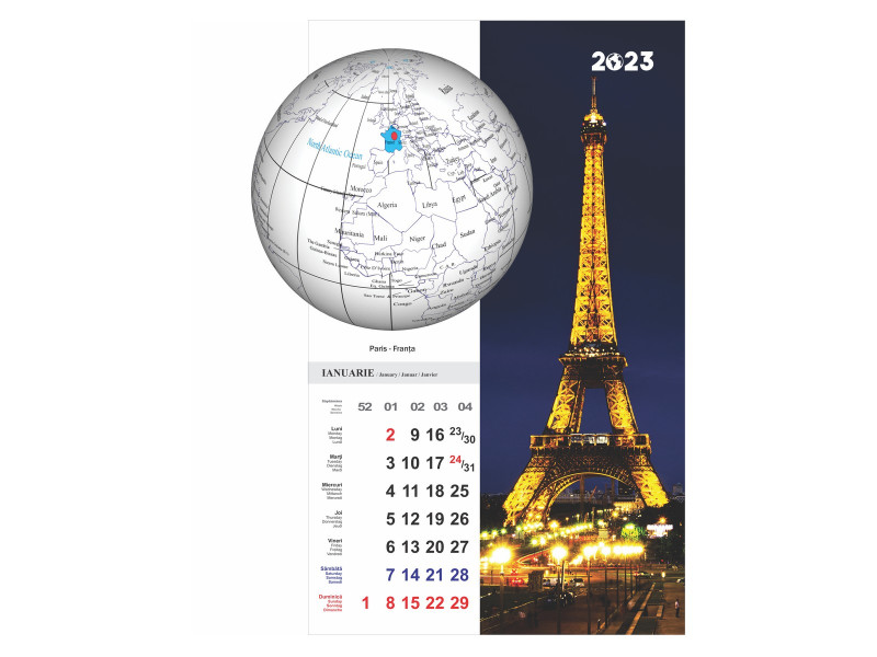 Calendar 2023 de Perete A3, Orasele Lumii - Fotografie 2