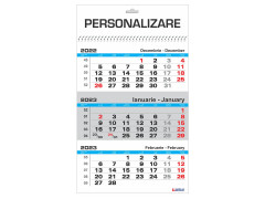 Calendar 2023 de Perete, A3 Triptic Lucios