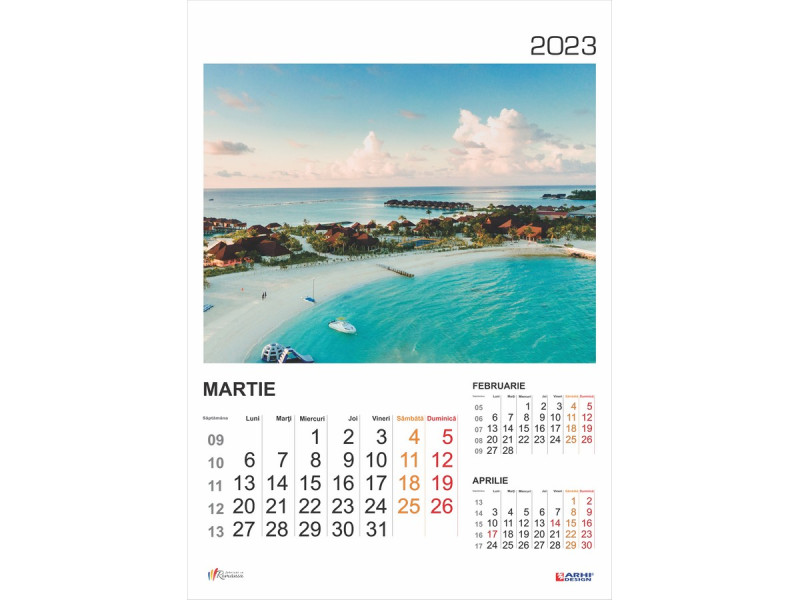 Calendar 2023 de Perete A3, Vacante de Vis - Fotografie 3