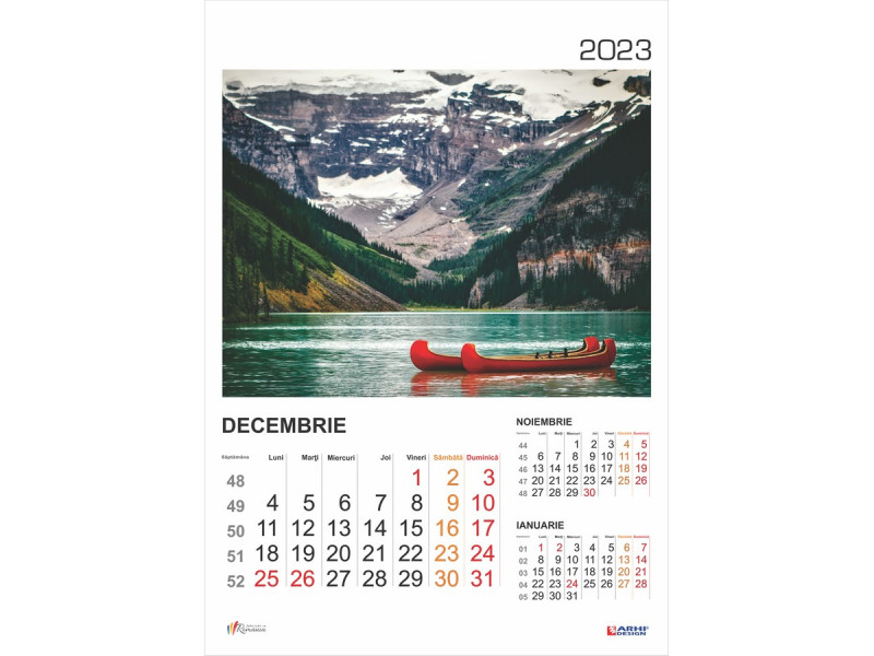 Calendar 2023 de Perete A3, Vacante de Vis - Fotografie 12