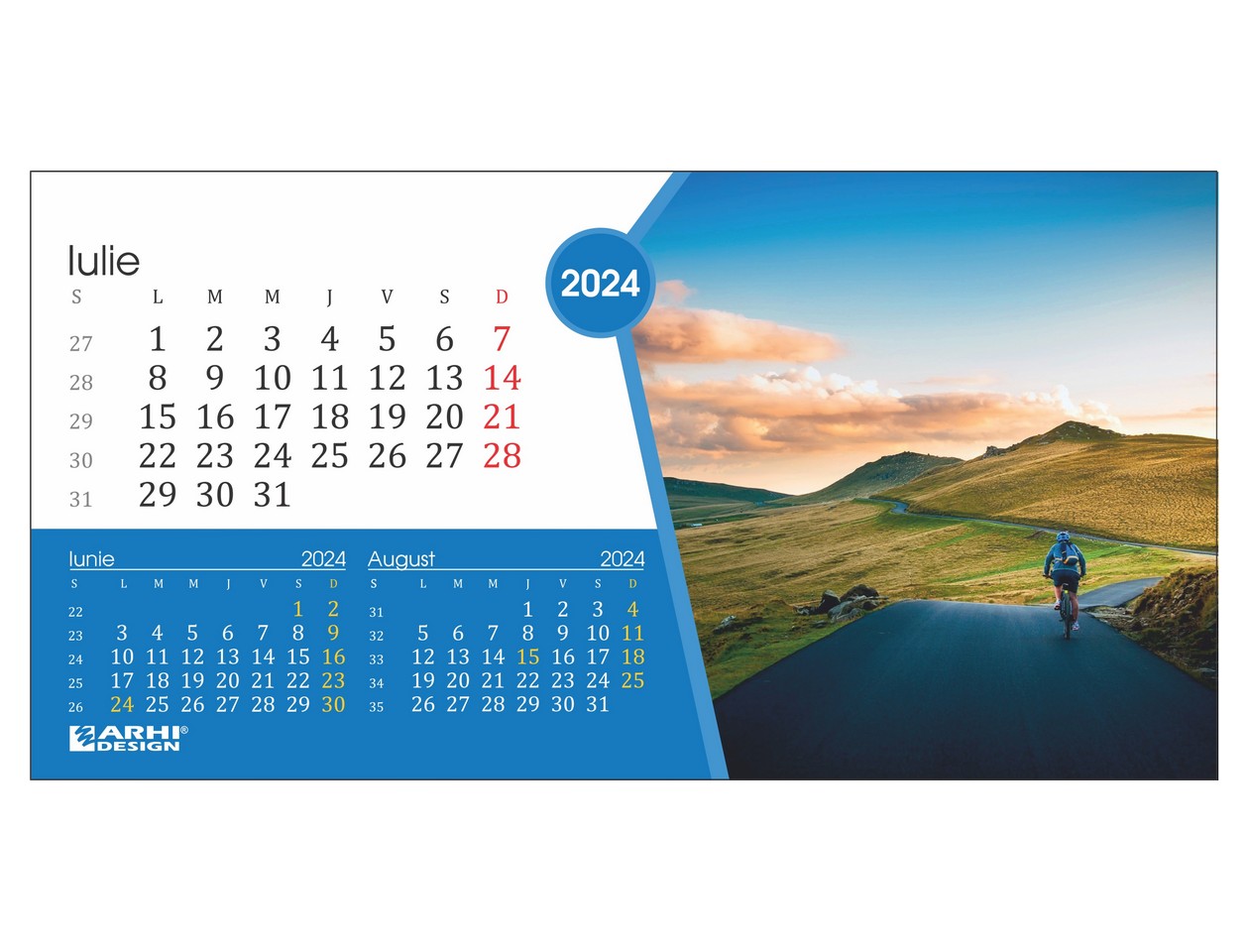 Calendar 2024 de Birou, Romania Arhi Design