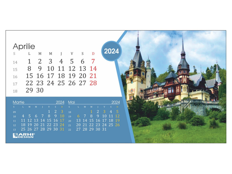 Calendar 2024 de Birou, Romania - Fotografie 4