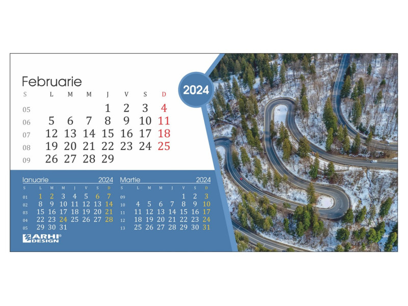 Calendar 2024 de Birou, Romania - Fotografie 2