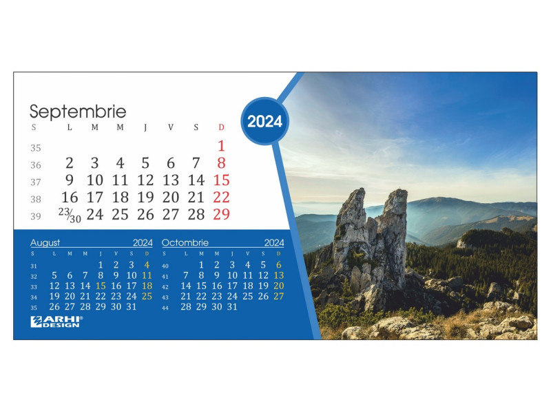 Calendar 2024 de Birou, Romania - Fotografie 9