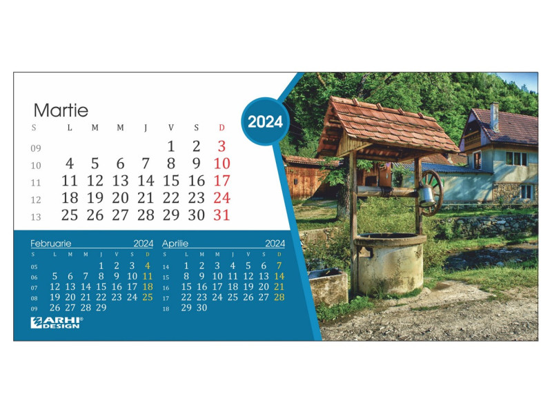 Calendar 2024 de Birou, Romania - Fotografie 3