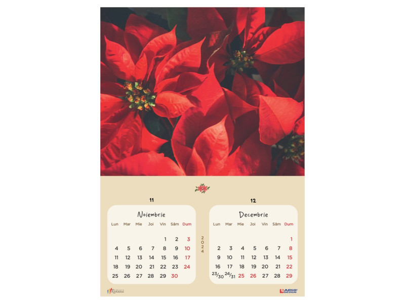 Calendar 2024 de Perete A3, Flori - Fotografie 6
