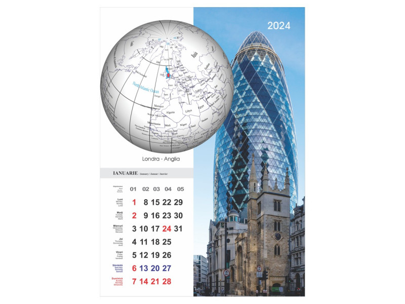 Calendar 2024 de Perete A3, Orasele Lumii - Fotografie 2