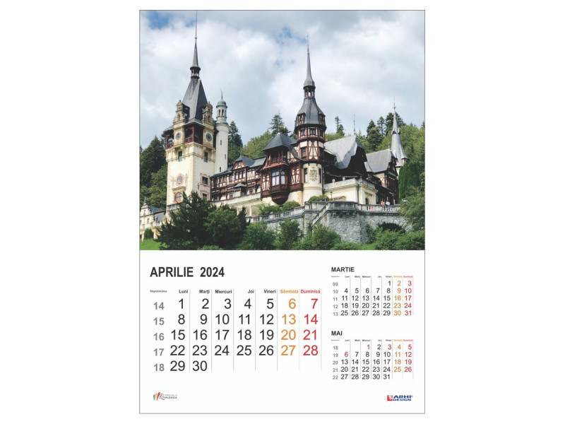 Calendar 2024 de Perete A3, Romania - Fotografie 4