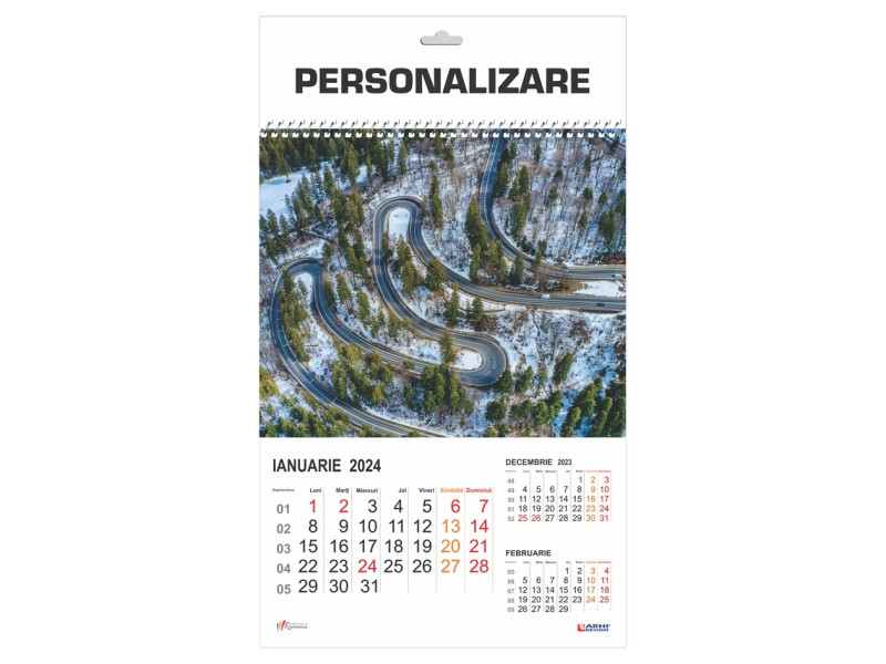 Calendar 2024 de Perete A3, Romania - Fotografie 1