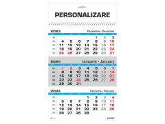 Calendar 2024 de Perete, A3 Triptic Lucios