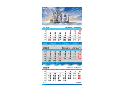 Calendar 2024 de Perete, Triptic XL