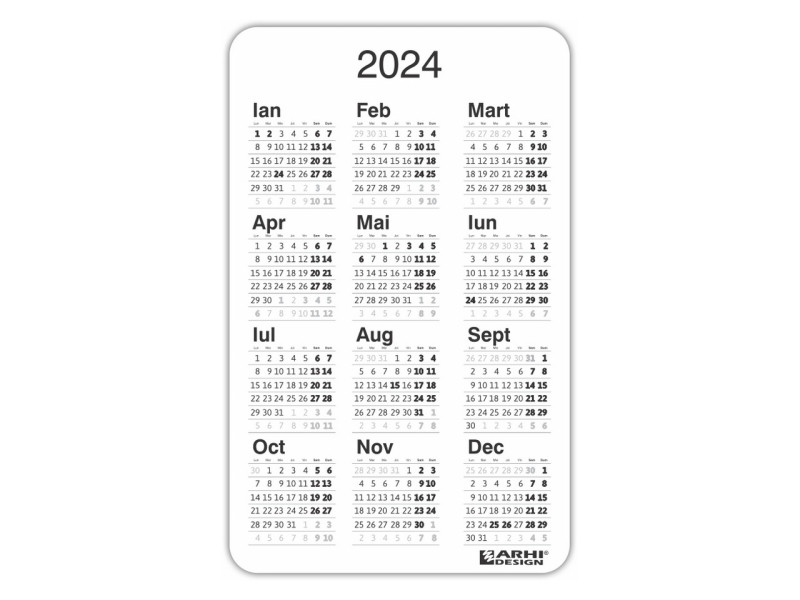 Calendar 2024 Magnetic Minimal - Fotografie 1