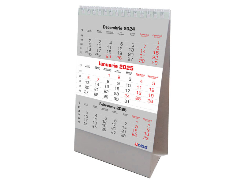 Calendar 2025 de Birou, Triptic de Lux - Fotografie 1