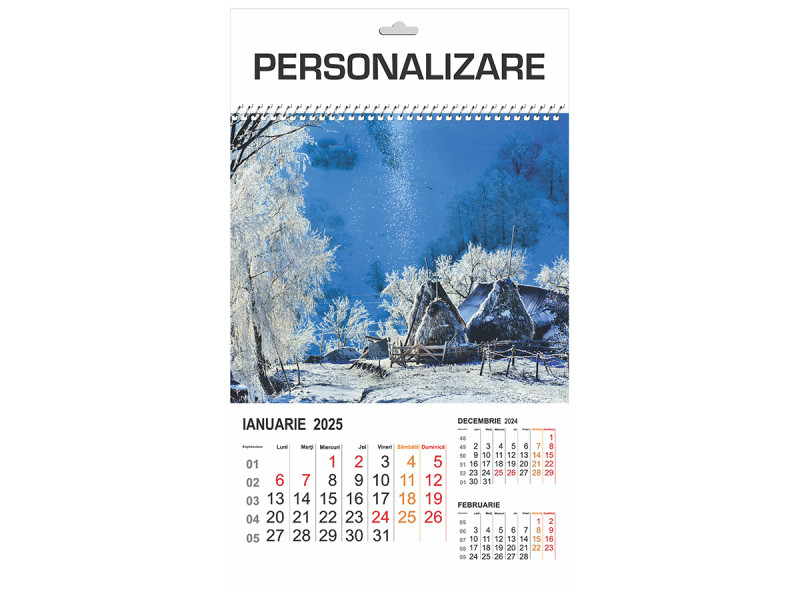 Calendar 2025 de Perete A3, Romania - Fotografie 1