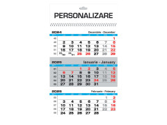 Calendar 2025 de Perete, A3 Triptic Lucios