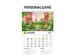 Calendar 2027 de perete A3 ORASE ROMANTICE - 12 coli