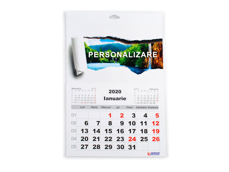 Calendar A3 cu personalizare mare tiparita - Fotografie 1